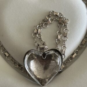 bespoke blown glass sterling silver garnet